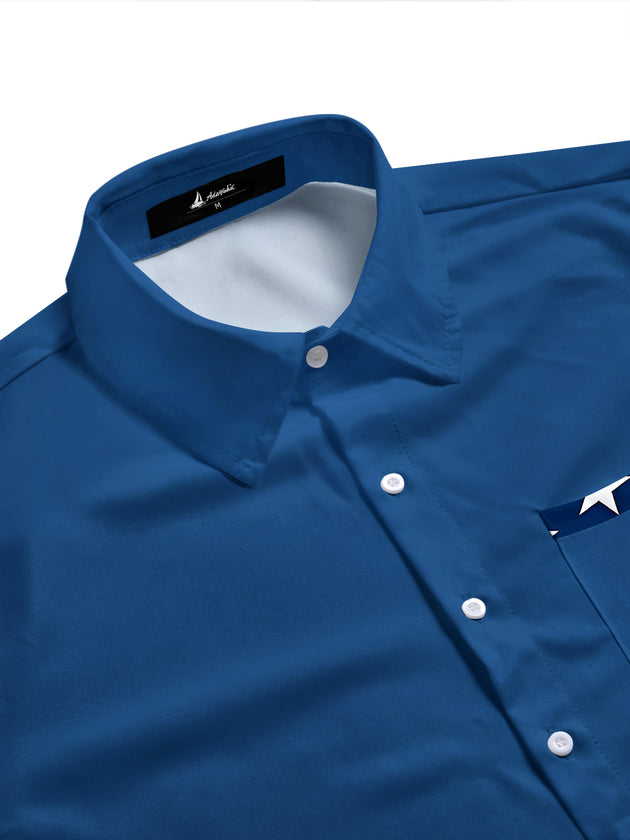 men's USA print shirt side view
