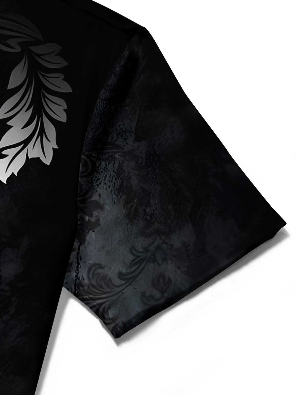 men's floral shirt close-up short sleeve
