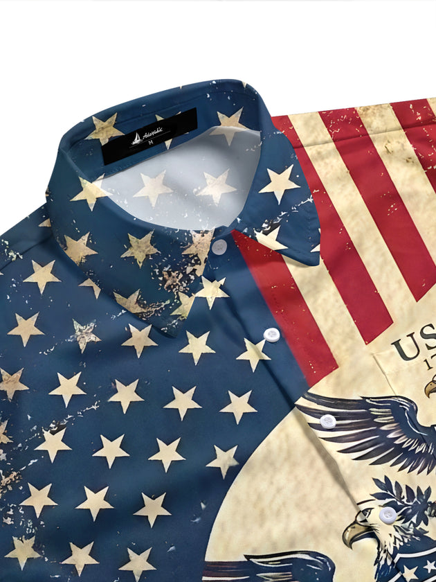 men's American eagle shirt side view