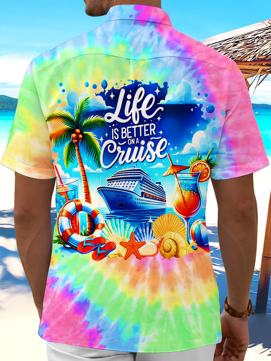 men's aloha shirt back view