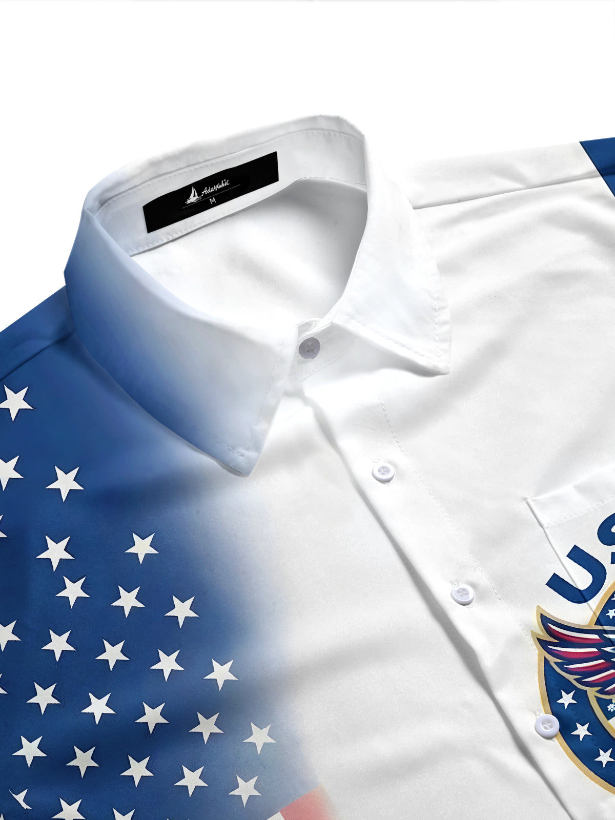men's short sleeve shirt side view