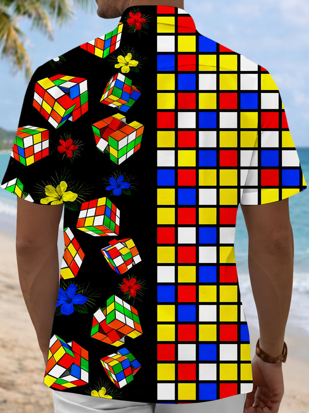 men's aloha shirt back view