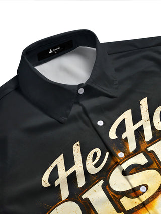 men's short sleeve shirt side view