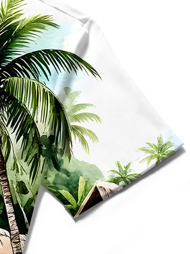 men's Hawaiian shirt close-up short sleeve