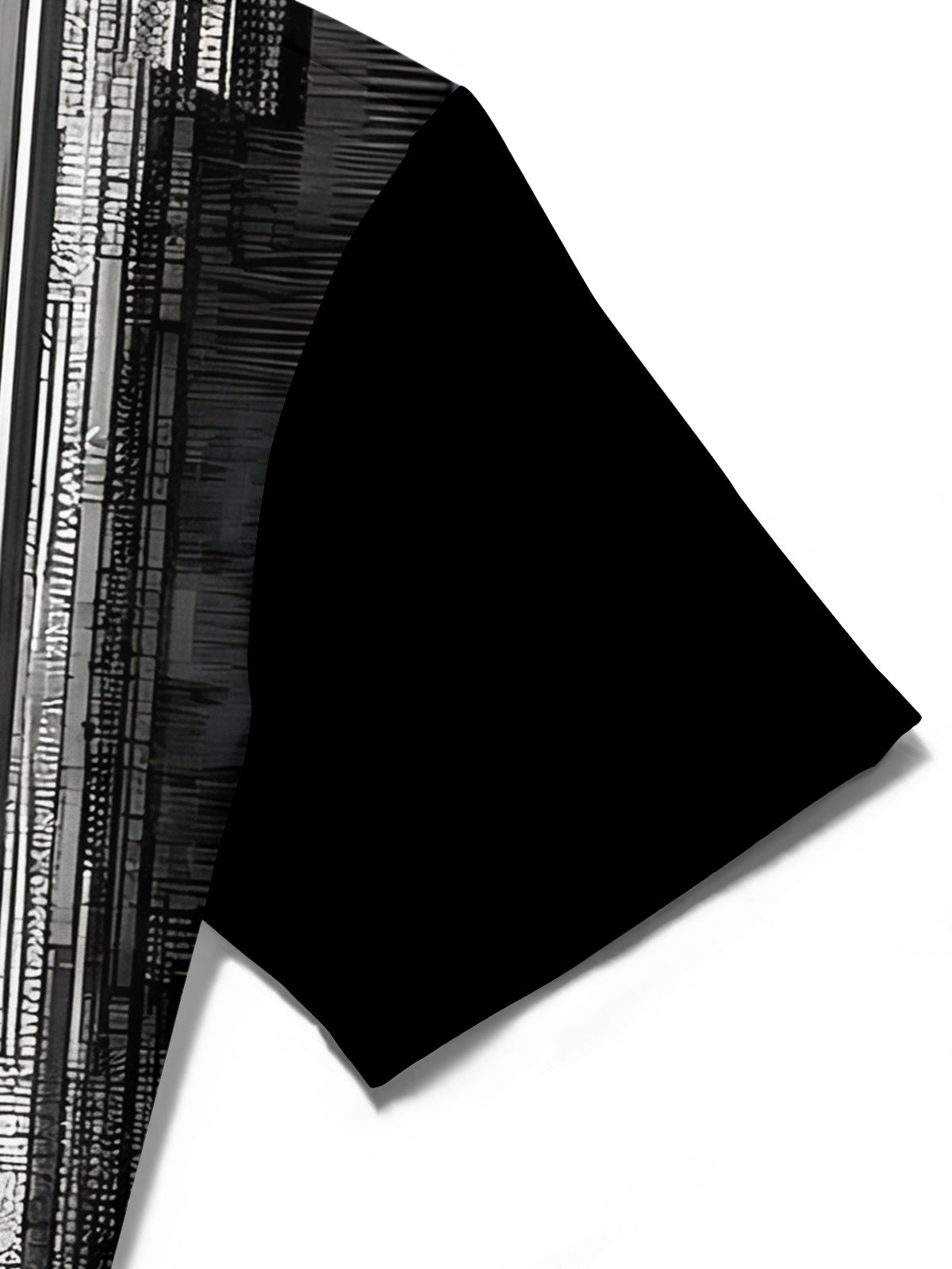 men's printed shirt close-up short sleeve