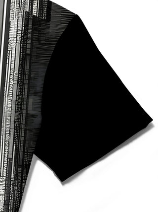 men's printed shirt close-up short sleeve