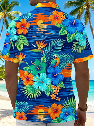 men's aloha shirt back view