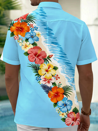 men's aloha shirt back view