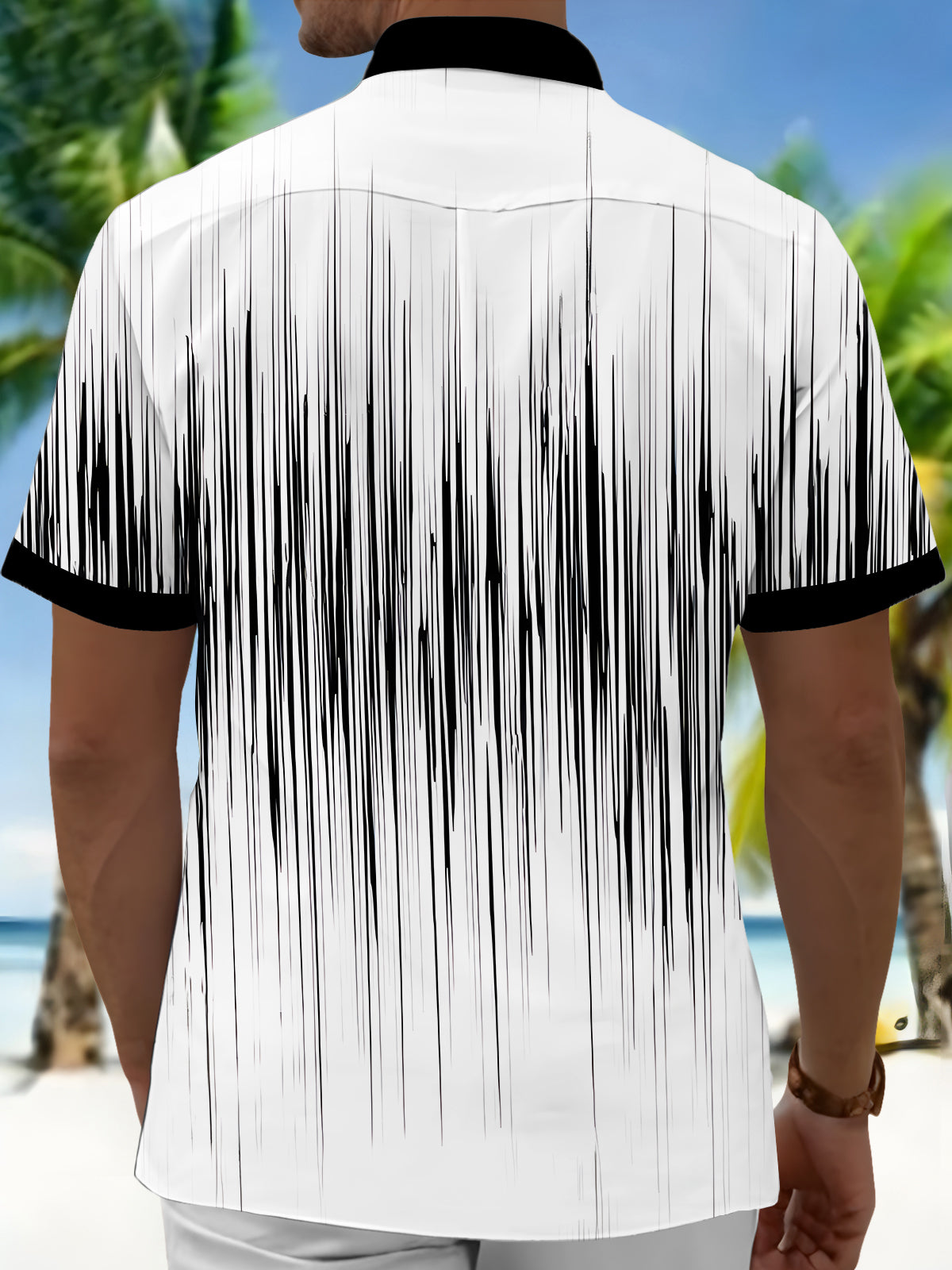 men's pocket shirt back view