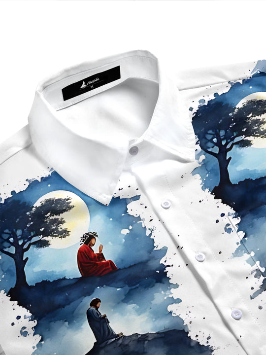 men's short sleeve shirt side view