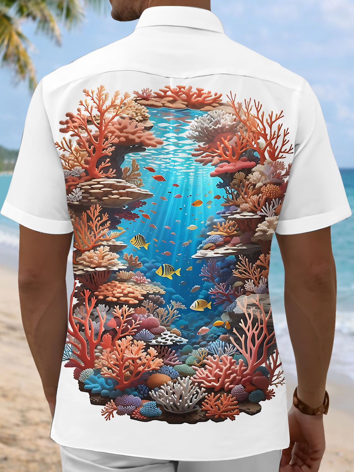 men's pocket shirt back view