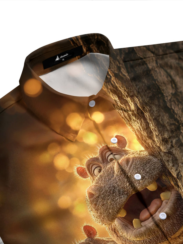men's short sleeve shirt side view