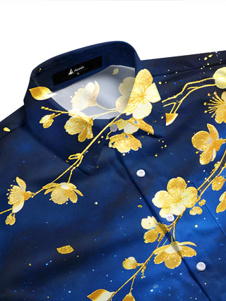 men's graphic art shirt side view