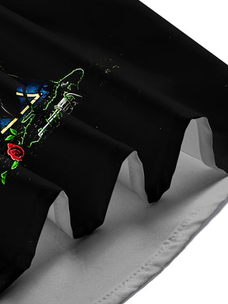 men's skull print shirt summer vacation