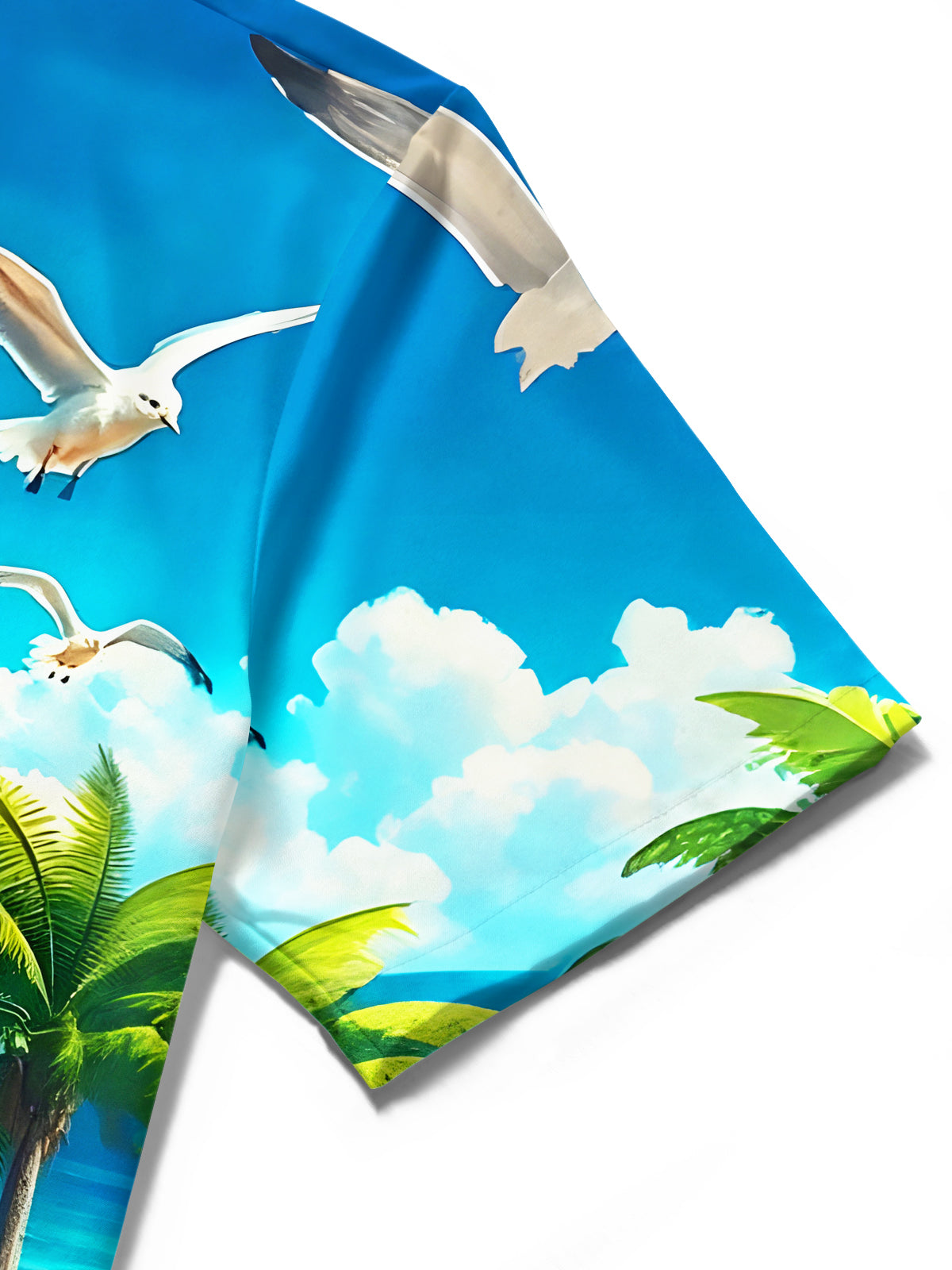 men's Hawaiian shirt close-up short sleeve