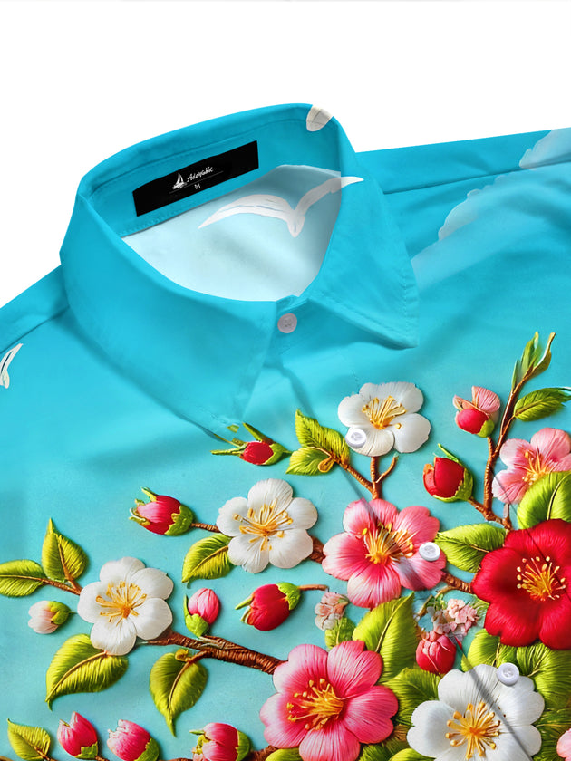 men's short sleeve shirt side view