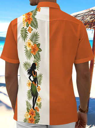 men's aloha shirt back view