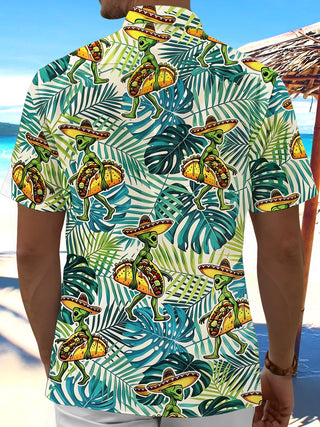 men's aloha shirt back view