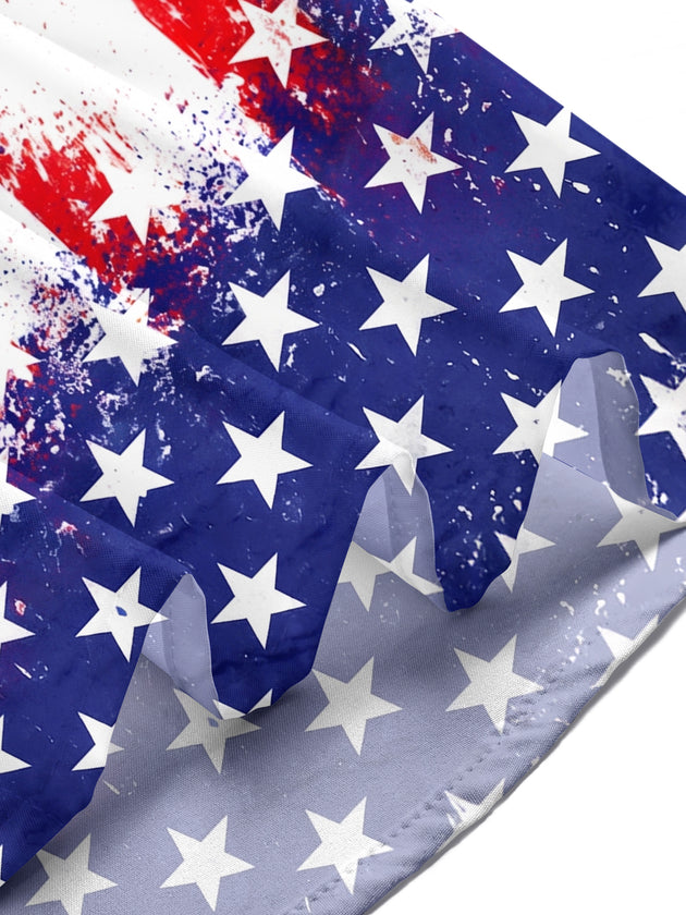 men's American flag print shirt Independence Day
