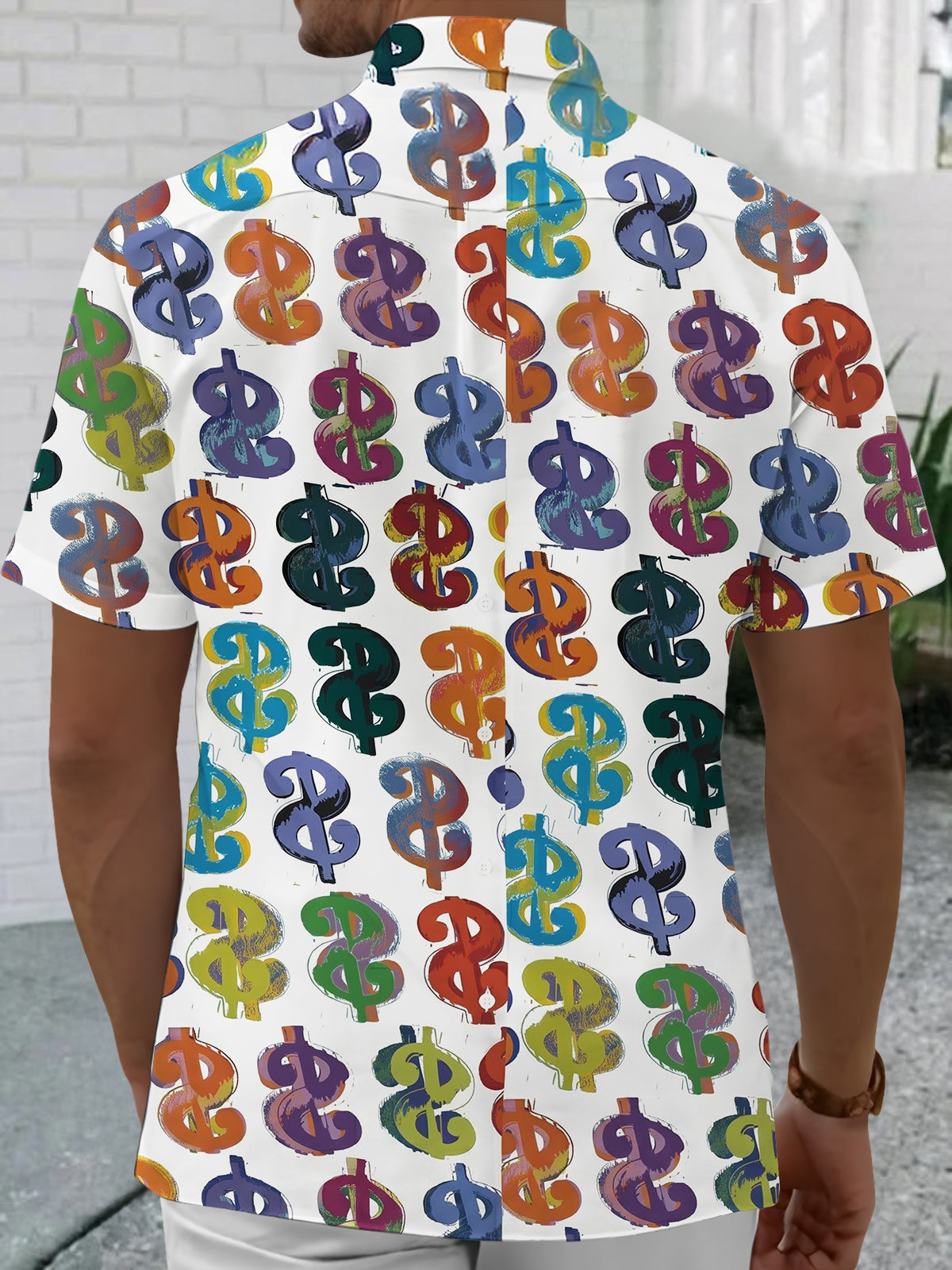 men's pocket shirt back view