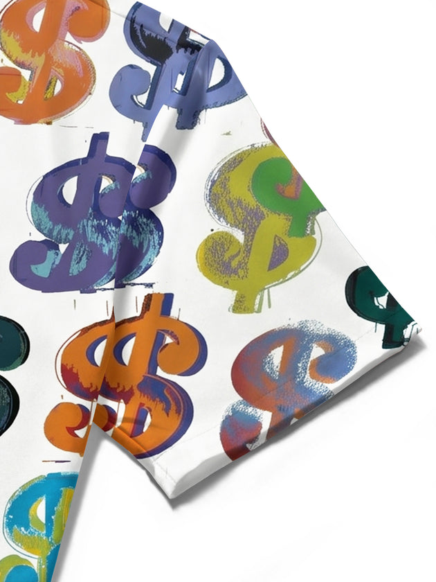 men's printed shirt close-up short sleeve