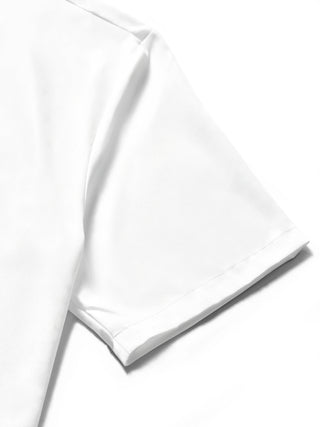 men's music print shirt close-up short sleeve