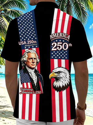 men's patriotic shirt back view