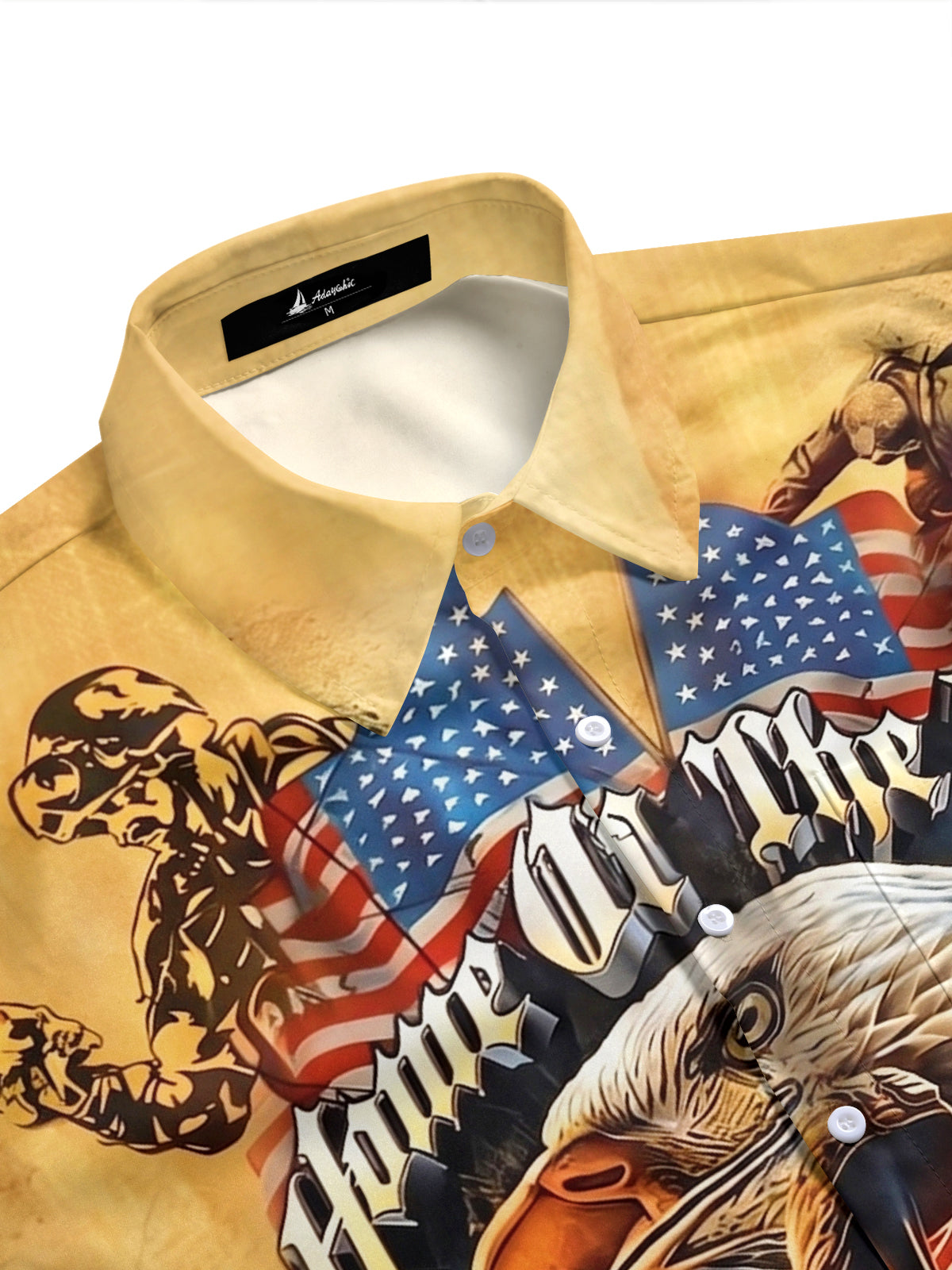 men's classic print shirt side view