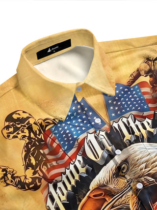men's classic print shirt side view
