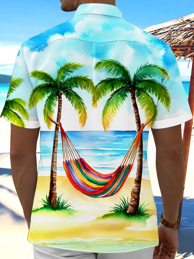 men's aloha shirt back view