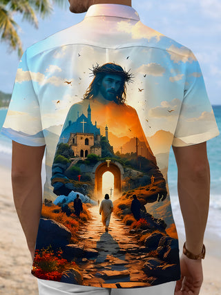 men's pocket shirt back view