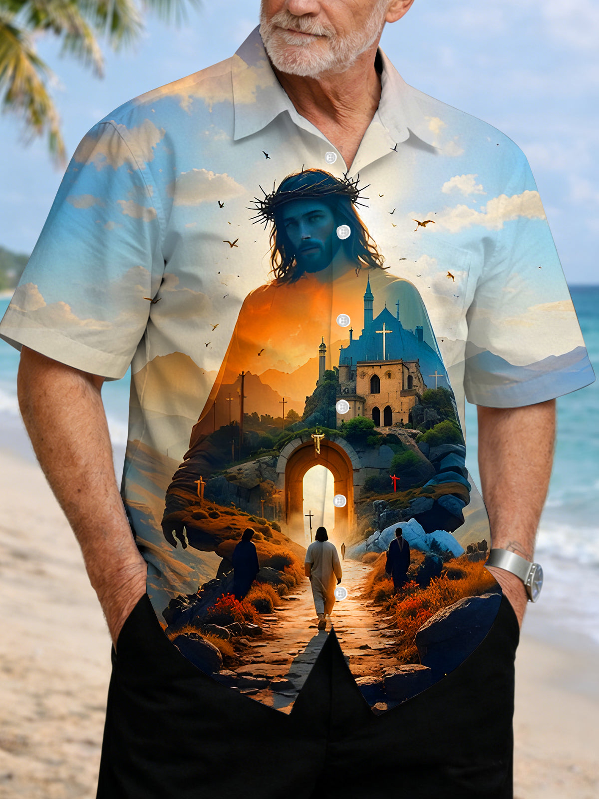 men's shirt front view