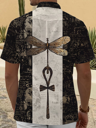 men's retro style shirt back view