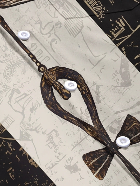 men's vintage style short sleeve flat lay shirt