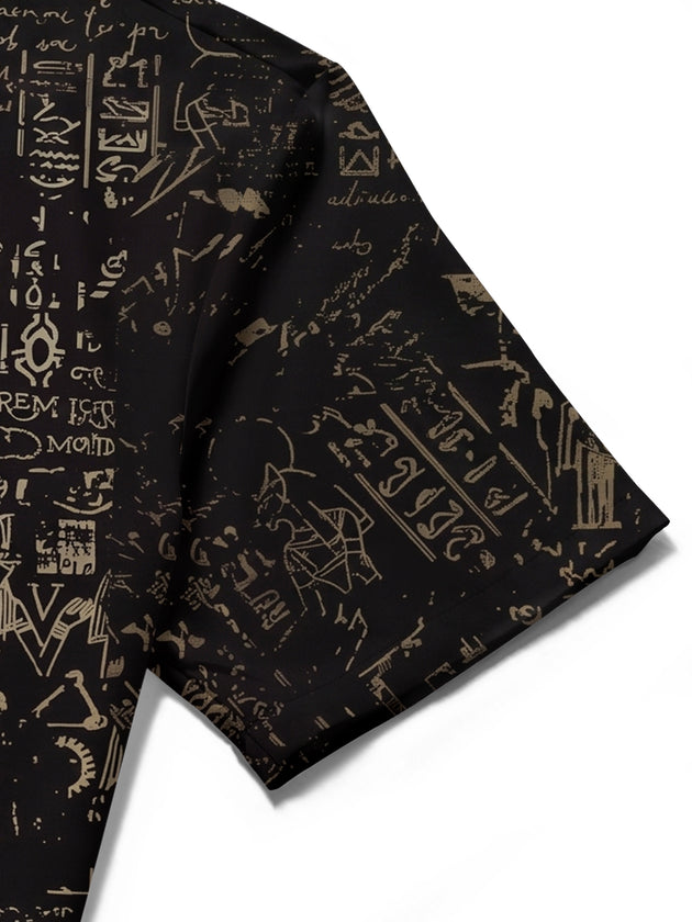 men's vintage style shirt close-up short sleeve