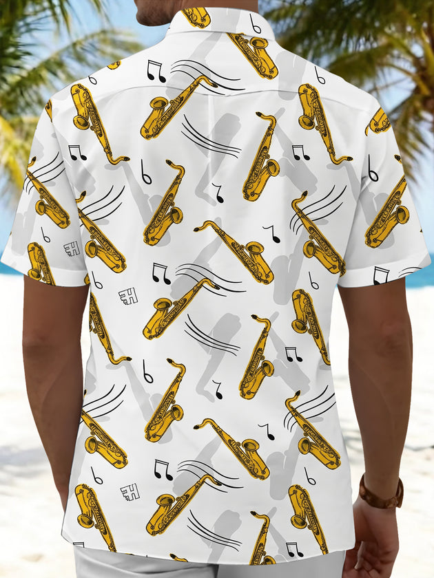 men's band shirt back view