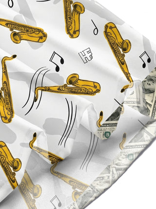men's music print shirt summer vacation
