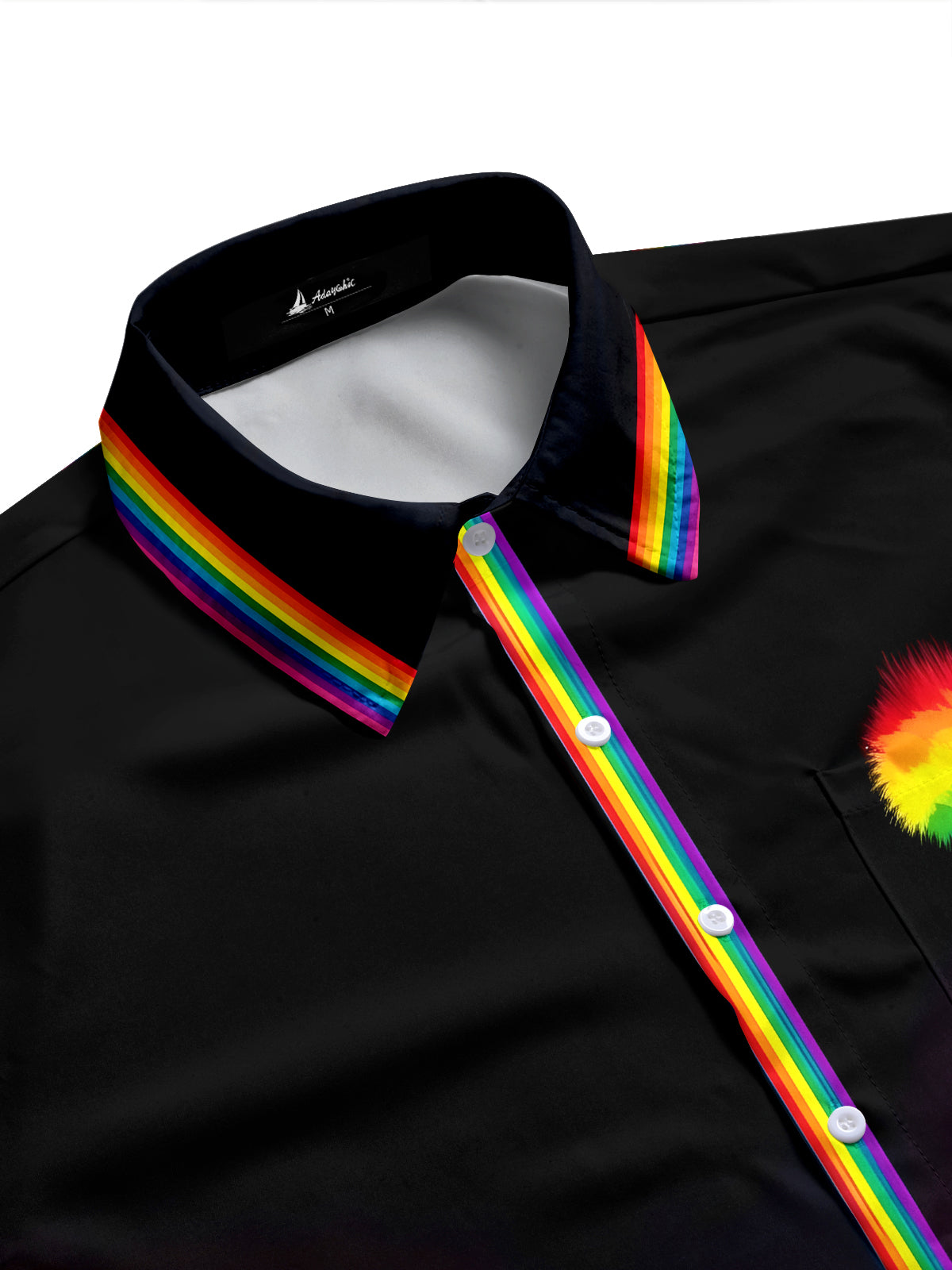 men's color fade shirt side view