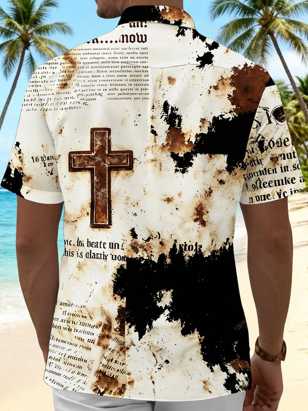 men's retro style shirt back view