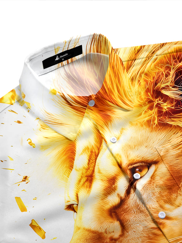 men's graphic art shirt side view
