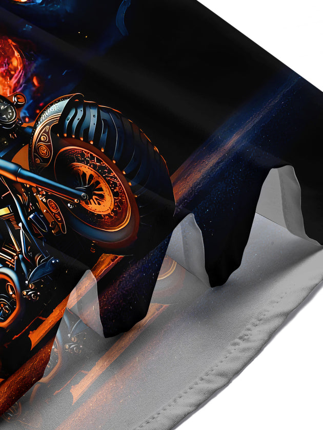 men's skull print shirt summer vacation