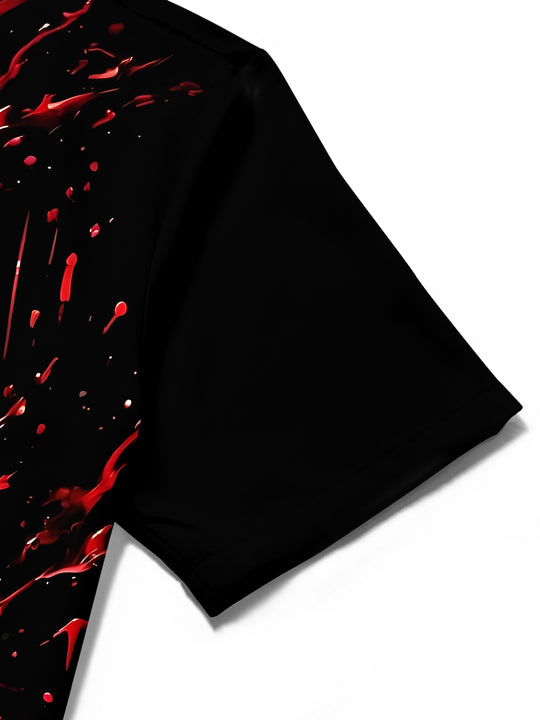 Adaychic® American Flag Skull Men's Pocket Short Sleeve Shirts