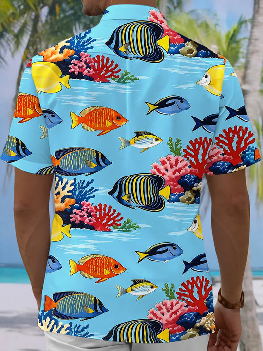 Hawaiian Fish Men's Pocket Short Sleeve Shirts