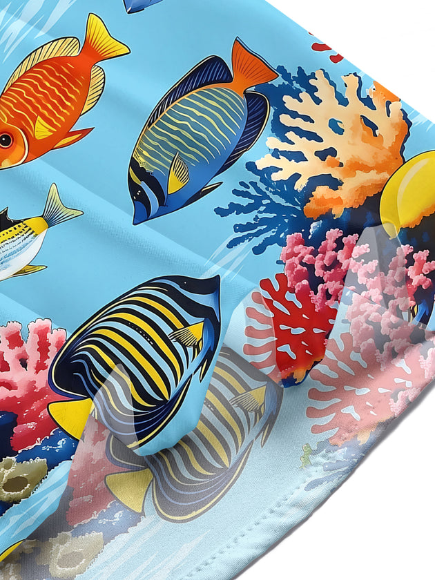 Hawaiian Fish Men's Pocket Short Sleeve Shirts