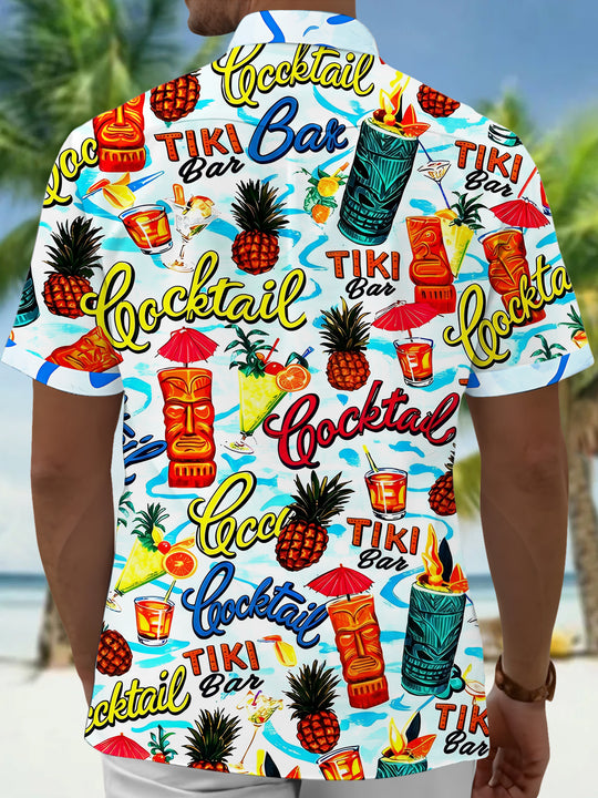 men's aloha shirt back view
