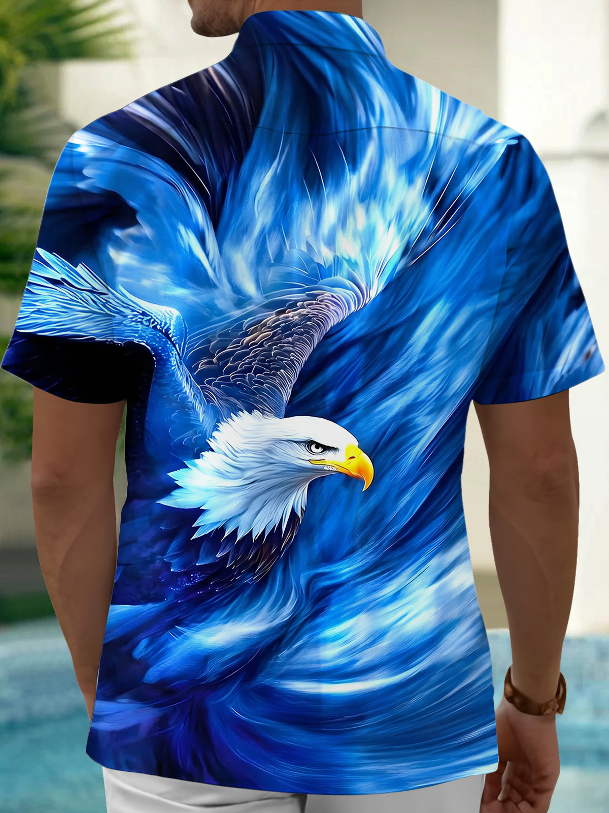 men's patriotic shirt back view