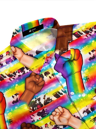 men's short sleeve shirt side view