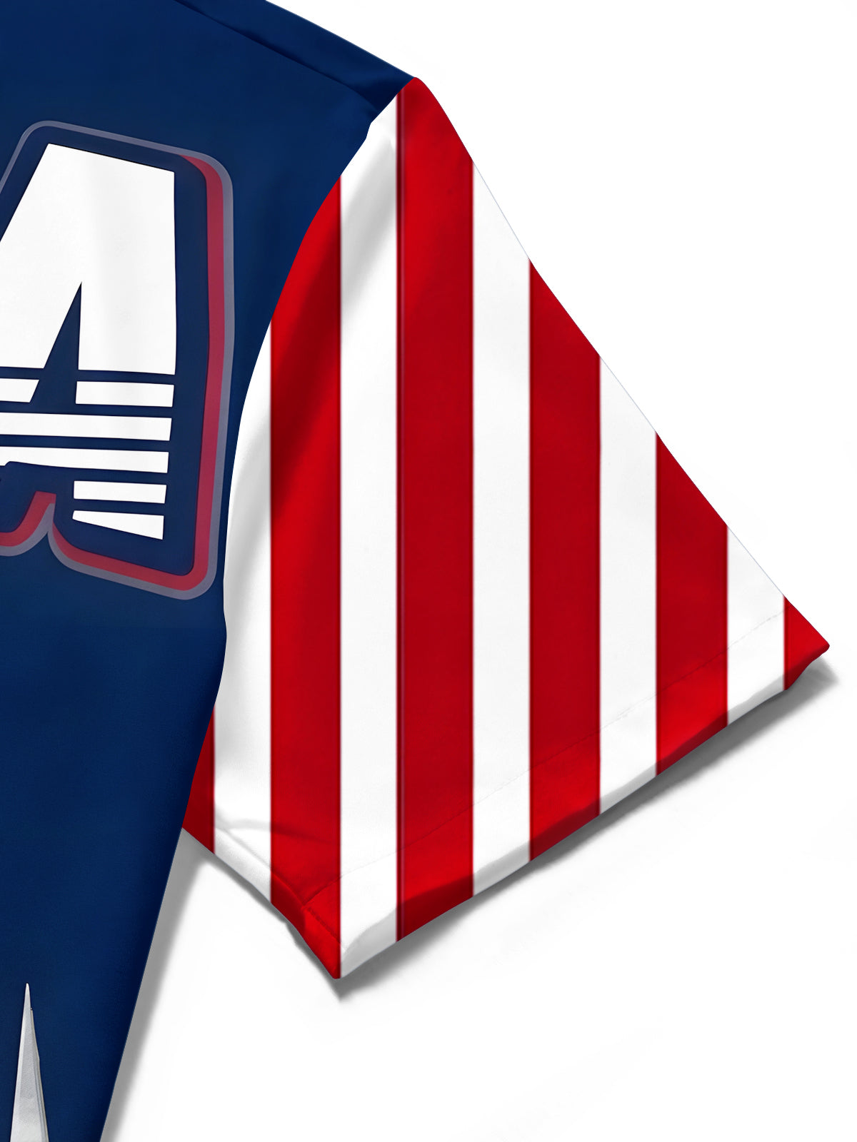 men's American sport shirt side view
