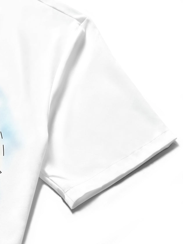 Compass Map Print Men's Pocket Short Sleeve Shirts