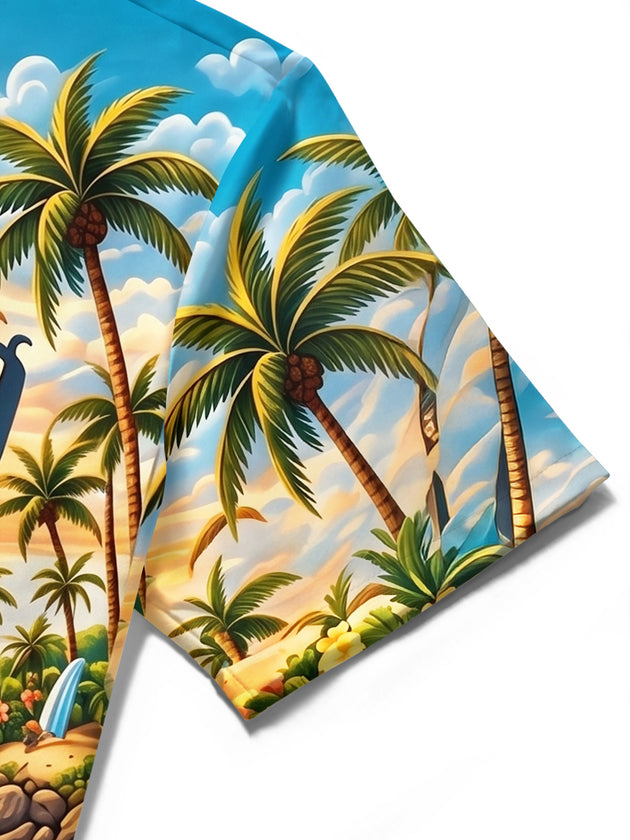 Hawaiian Fun Cruise Legend Vacation Duck Men's Pocket Short Sleeve Shirts